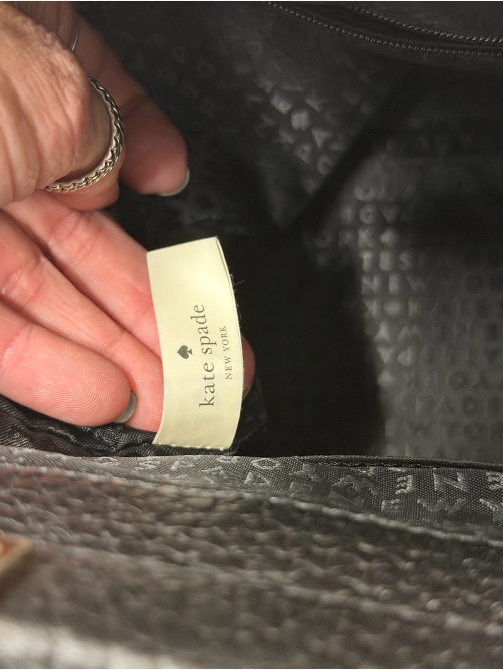 kate spade Black Pebbled Leather Shoulder Bag with Gold Hardware - Picture 4 of 8